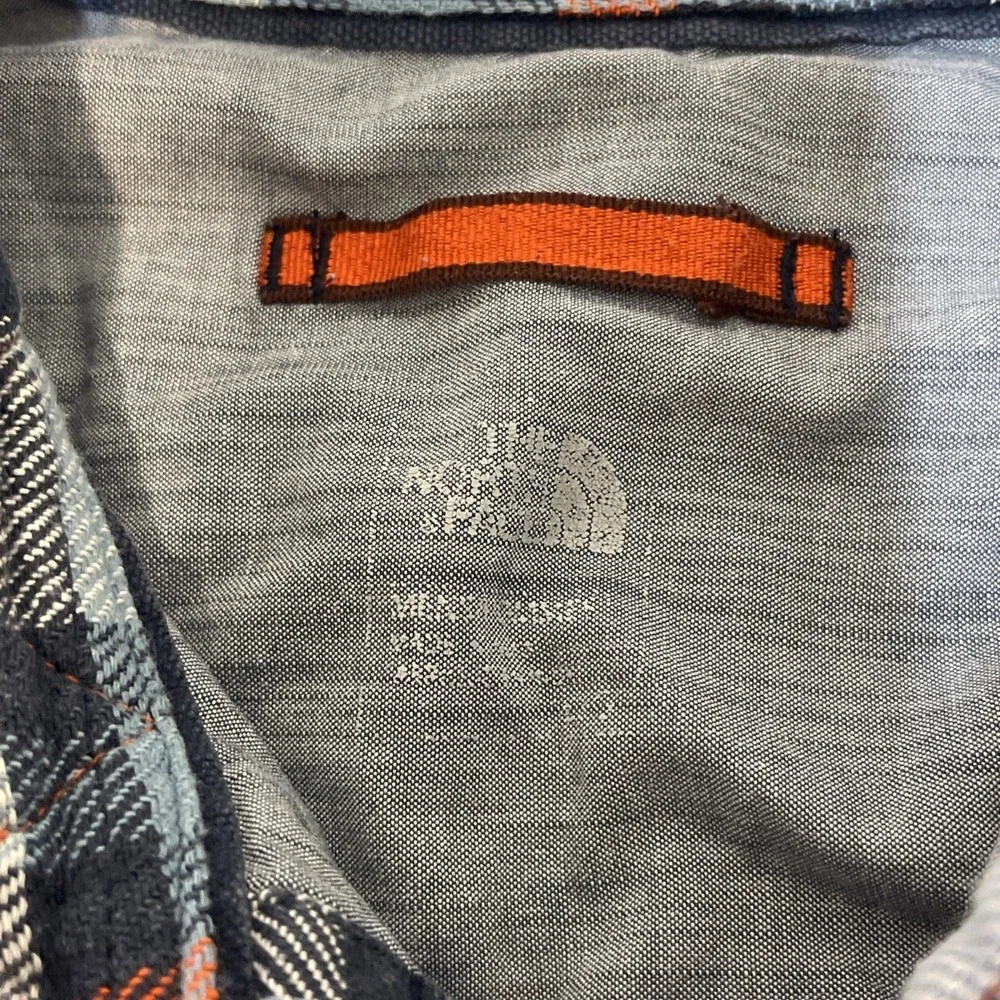 The North Face Flannel Mens M Plaid Lined Collar Band Outdoor Heavy